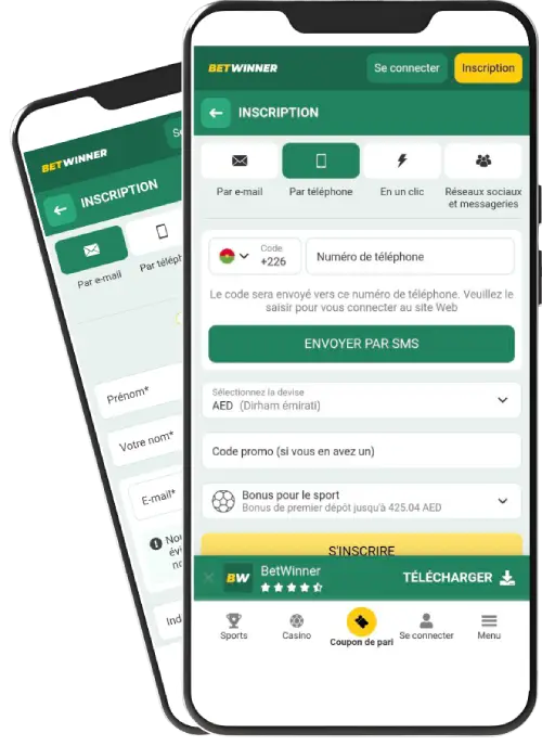 Comment créer un compte Betwinner sur téléphone ?
